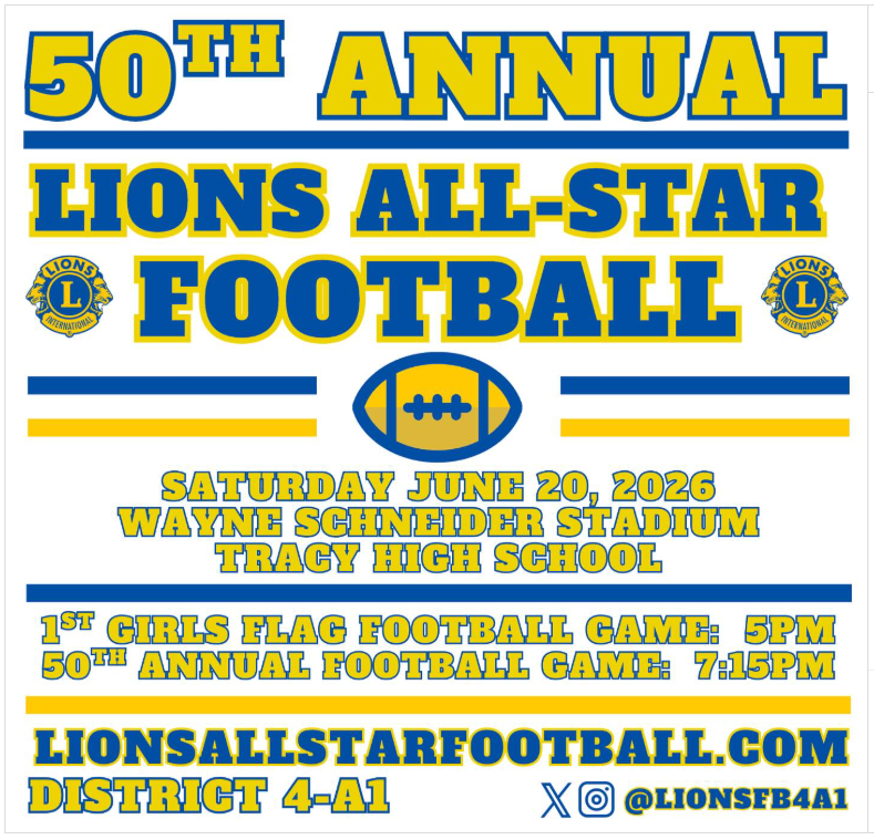 2026 Lions All-Star Football Game poster